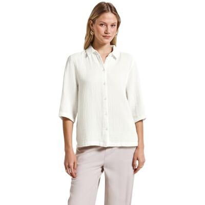 Street One damskjorta muslin, Vit, 44 Street One damskjorta muslin, Vit, 44
