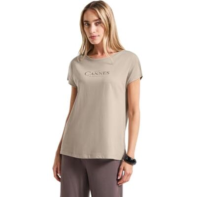 Street One Skjorta med folier-Wording, Morning beige, 44 Street One Skjorta med folier-Wording, Morning beige, 44