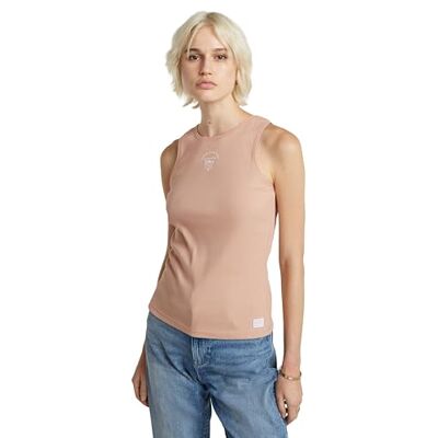 G-STAR RAW Racerback ribbad smal tank top wmn, Rosa (Rugby Tan D24645-5268-g373), S G-STAR RAW Racerback ribbad smal tank top wmn, Rosa (Rugby Tan D24645-5268-g373), S