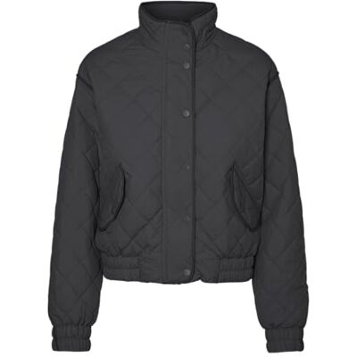 VERO MODA dam Vmvilma Short Jacket Ent quiltad jacka, asfalt, S VERO MODA dam Vmvilma Short Jacket Ent quiltad jacka, asfalt, S