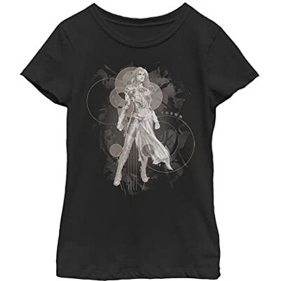 Marvel Thena Hero T-shirt för flickor, Svart, L Marvel Thena Hero T-shirt för flickor, Svart, L