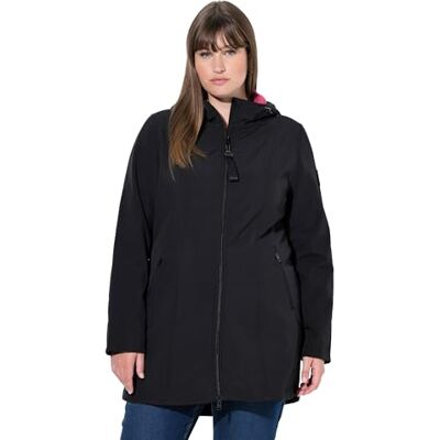 Ulla Popken dam stora storlekar överdimensionerade plus size HYPRAR softshelljacka, vattenavvisande, fleecefoder 836064, svart, 42 Ulla Popken dam stora storlekar överdimensionerade plus size HYPRAR softshelljacka, vattenavvisande, fleecefoder 836064, svart, 42