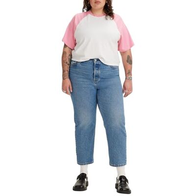 Levi's Plus Size 501® Crop Jeans dam, Medium Indigo Worn In, 18 Levi's Plus Size 501® Crop Jeans dam, Medium Indigo Worn In, 18
