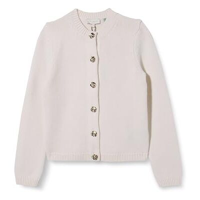 Ted Baker kvinnors Wmk-jaycey-rosa knapp rund hals cardigan tröja, Elfenben, 36 SE Ted Baker kvinnors Wmk-jaycey-rosa knapp rund hals cardigan tröja, Elfenben, 36 SE