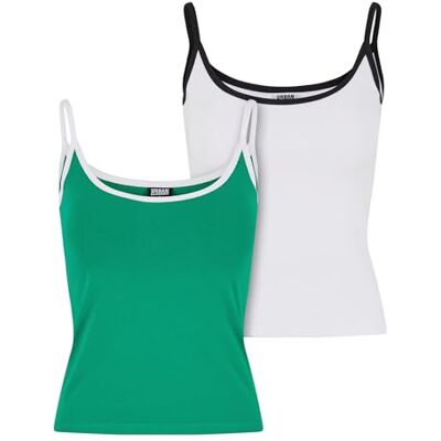 Urban Classics dam-t-shirt, 95% bomull, 5% elastan grodgrön/vit vit/svart 3XL, Groggröja/vit + vit/svart, 3XL Urban Classics dam-t-shirt, 95% bomull, 5% elastan grodgrön/vit vit/svart 3XL, Groggröja/vit + vit/svart, 3XL