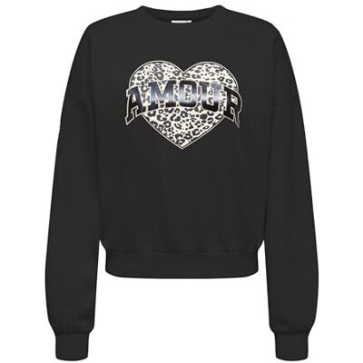 ONLY Onllauren Life L/S djur O-hals Cc SWT, svart, XS ONLY Onllauren Life L/S djur O-hals Cc SWT, svart, XS