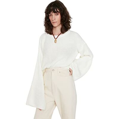 Trendyol Akryltröja Ecru Oversize L Ecru, Ecru, L Trendyol Akryltröja Ecru Oversize L Ecru, Ecru, L
