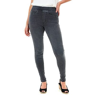M17 Denimjeans, Jeggings för dam, Skinny Fit, klassiska vardagsbyxor med fickor, Grå, 42 SE M17 Denimjeans, Jeggings för dam, Skinny Fit, klassiska vardagsbyxor med fickor, Grå, 42 SE