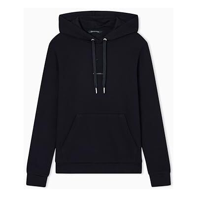 Giorgio Armani dam cuffed Sleeve Front On Tone logo sweatshirt, svart, S Giorgio Armani dam cuffed Sleeve Front On Tone logo sweatshirt, svart, S