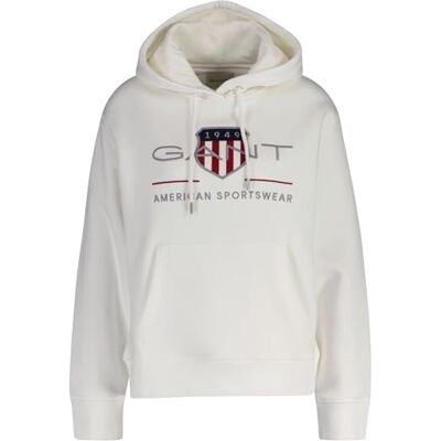 GANT Archive Shield Hoodie, Äggskal, S GANT Archive Shield Hoodie, Äggskal, S