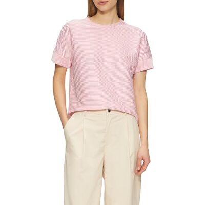 s.Oliver Casual T-shirt med strukturränder i avslappnad passform, ROSA, 38 s.Oliver Casual T-shirt med strukturränder i avslappnad passform, ROSA, 38
