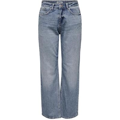 ONLY Onlella-Riley Mw Straight Tai519 Dnmnoos, Mellanblå denim, (M) W x 32L ONLY Onlella-Riley Mw Straight Tai519 Dnmnoos, Mellanblå denim, (M) W x 32L