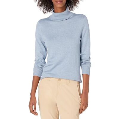 Amazon Essentials Women's Lätt långärmad tröja med polokrage klassisk passform (finns i plusstorlek), Indigoblå ljung, XXL Amazon Essentials Women's Lätt långärmad tröja med polokrage klassisk passform (finns i plusstorlek), Indigoblå ljung, XXL