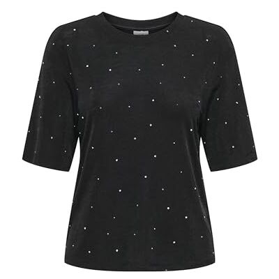 JDY prime Ss Stud Top JRS, svart, M JDY prime Ss Stud Top JRS, svart, M