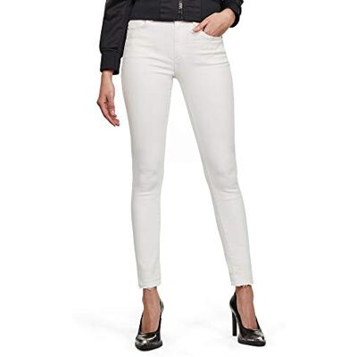 G-STAR RAW dam 3301 High Skinny Ribbed Edge Ankle Jeans, Vit (White D16798-c267-110), 25W x 32L G-STAR RAW dam 3301 High Skinny Ribbed Edge Ankle Jeans, Vit (White D16798-c267-110), 25W x 32L