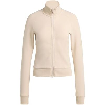 adidas dam Soft Lux Slim Track Top Sweatshirt, Crystal Linen, XXL adidas dam Soft Lux Slim Track Top Sweatshirt, Crystal Linen, XXL