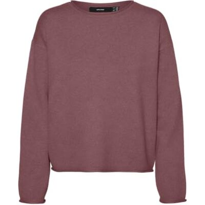 VERO MODA Vmsaba Roll LS O-Neck tröja Ga Noos tröja, brun, XS, Brun, XS VERO MODA Vmsaba Roll LS O-Neck tröja Ga Noos tröja, brun, XS, Brun, XS