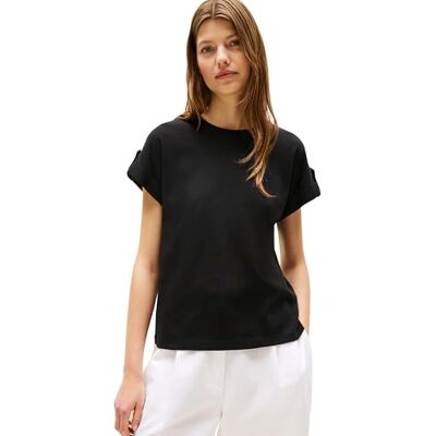 Tommy Hilfiger dam S/S T-shirt, svart (svart), XS Tommy Hilfiger dam S/S T-shirt, svart (svart), XS