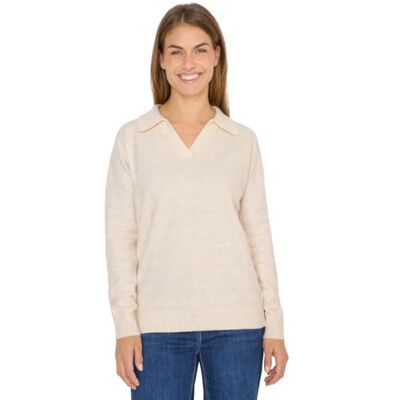Cecil mjuk strukturtröja Oat Milk beige Melange XL Cecil mjuk strukturtröja Oat Milk beige Melange XL