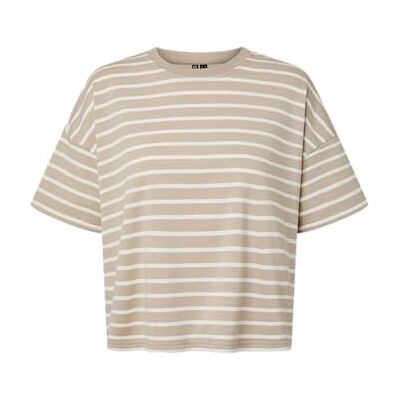 PIECES dam Pcchilli Summer 2/4 Sweat Stripe Noos Bc, Porslin, XS PIECES dam Pcchilli Summer 2/4 Sweat Stripe Noos Bc, Porslin, XS