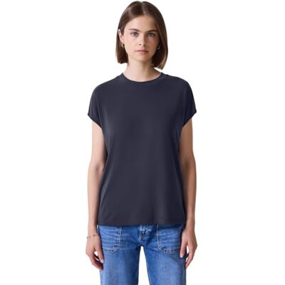 Street One Studio dam basic silk-look skjorta, Mörkblå, 34 Street One Studio dam basic silk-look skjorta, Mörkblå, 34
