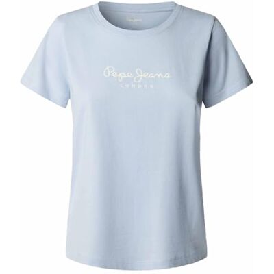 Pepe Jeans dam MAE t-shirt, blå (Oxford blå), XL Pepe Jeans dam MAE t-shirt, blå (Oxford blå), XL