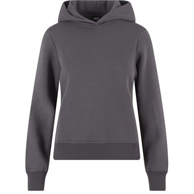 Urban Classics Damhuvtröja regular hoodie, klassisk huvtröja för kvinnor, normal passform, storlekar XS-5XL, Cloudgrey, L Urban Classics Damhuvtröja regular hoodie, klassisk huvtröja för kvinnor, normal passform, storlekar XS-5XL, Cloudgrey, L