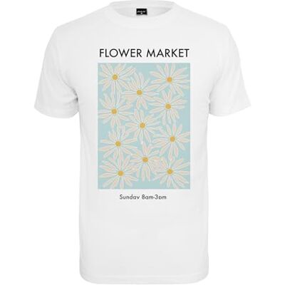 Tee Damer damer blomma marknad t-shirt vit, L Tee Damer damer blomma marknad t-shirt vit, L