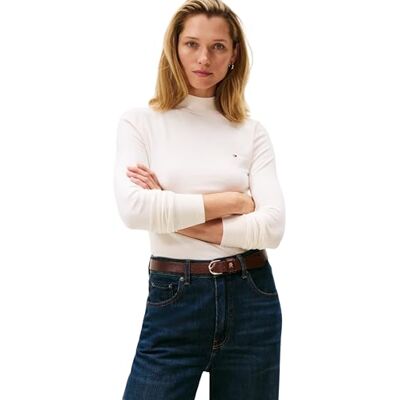 Tommy Hilfiger dam CO tröja fin GG Mock-NK LS SWT WW0WW47462 pullover tröja, gul, XXXL, Gul (elfenbenskronblad), 3XL More Lång Tommy Hilfiger dam CO tröja fin GG Mock-NK LS SWT WW0WW47462 pullover tröja, gul, XXXL, Gul (elfenbenskronblad), 3XL More Lång