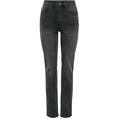 ONLY ONLWILLOW HW Slim DNM GUA165, Tvättad svart, 27W / 32L ONLY ONLWILLOW HW Slim DNM GUA165, Tvättad svart, 27W / 32L