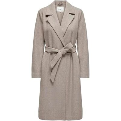 ONLY Onlalvilda Life Wrap Coat OTW kappa, Helt enkelt taupe/detalj: melange, M ONLY Onlalvilda Life Wrap Coat OTW kappa, Helt enkelt taupe/detalj: melange, M