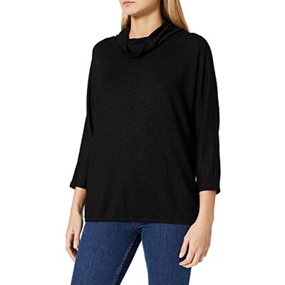 TOM TAILOR Damer Strukturerad skjorta med glitter 1015406, 14482 Deep Black, S TOM TAILOR Damer Strukturerad skjorta med glitter 1015406, 14482 Deep Black, S