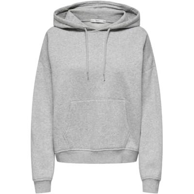 ONLY Onlsweat L/S huvtröja för kvinnor oversize pkt SWT, Ljusgrå melange, XL ONLY Onlsweat L/S huvtröja för kvinnor oversize pkt SWT, Ljusgrå melange, XL