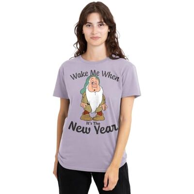 Snow White mandarin creative ltd damer Sleepy, Wake Me When It's The New Year Ladies, Lavendel t-shirt, lavendelfärger, XL, Lavendel, XL Snow White mandarin creative ltd damer Sleepy, Wake Me When It's The New Year Ladies, Lavendel t-shirt, lavendelfärger, XL, Lavendel, XL