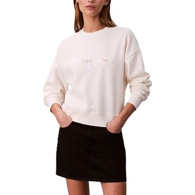 Calvin Women's Monogram Logo Crewneck Sweatshirt Calvin Women's Monogram Logo Crewneck Sweatshirt