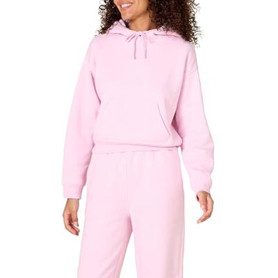 Amazon Essentials dam crop pullover huvtröja sweatshirt (finns i plusstorlek), pastellrosa, L Amazon Essentials dam crop pullover huvtröja sweatshirt (finns i plusstorlek), pastellrosa, L