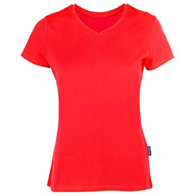 HRM Dam lyx V F T-shirt, Röd, 5XL HRM Dam lyx V F T-shirt, Röd, 5XL