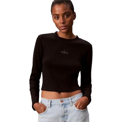 Calvin dam Ls Monologo baby t-shirt LV047A803G t-shirts, svart (svart), XL Calvin dam Ls Monologo baby t-shirt LV047A803G t-shirts, svart (svart), XL