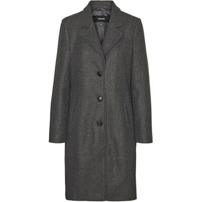 VERO MODA Damkappa VMFORTUNESARA kappa, Mörkgrå melange, XS VERO MODA Damkappa VMFORTUNESARA kappa, Mörkgrå melange, XS
