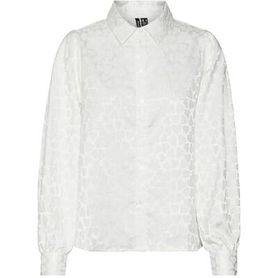 VERO MODA VMVIGO LS skjorta WVN, Snövit, M VERO MODA VMVIGO LS skjorta WVN, Snövit, M