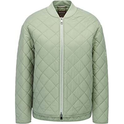 Boss Dam C Patilda vadderad Blouson med logotypmärke, Ljus/pastellgrön 339, 36 SE Boss Dam C Patilda vadderad Blouson med logotypmärke, Ljus/pastellgrön 339, 36 SE