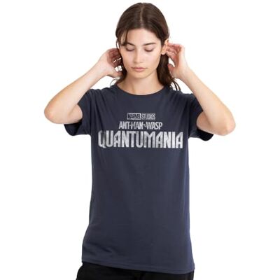 Marvel Myrman och getingen: Quantumania, Quantumania logo dam t-shirt, djup marinblå, stor, Djup marinblå, L Marvel Myrman och getingen: Quantumania, Quantumania logo dam t-shirt, djup marinblå, stor, Djup marinblå, L