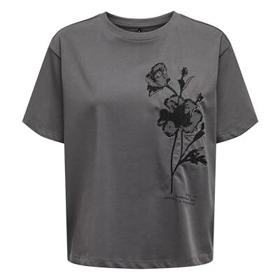 ONLY Onlkrista Life S/S Embroidery Top JRS, Plommon kattunge, S ONLY Onlkrista Life S/S Embroidery Top JRS, Plommon kattunge, S
