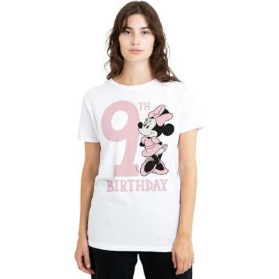 Minnie Mimmi Pigg 9:e födelsedagen skjorta dam t-shirt, vit, X-Large, Vitt, XL Minnie Mimmi Pigg 9:e födelsedagen skjorta dam t-shirt, vit, X-Large, Vitt, XL
