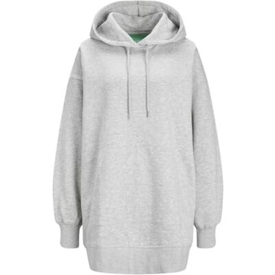 JJXX Bestseller A/S JXALLY VOL LS Hood SWT huvtröja för kvinnor, ljusgrå melange, M, Light Grey Melange, M JJXX Bestseller A/S JXALLY VOL LS Hood SWT huvtröja för kvinnor, ljusgrå melange, M, Light Grey Melange, M