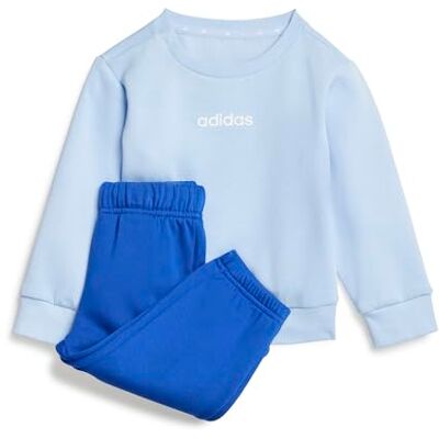 adidas unisex bebis Essentials Linear Logo Jogger Track Suit, glow blue/white, 9-12 Months adidas unisex bebis Essentials Linear Logo Jogger Track Suit, glow blue/white, 9-12 Months