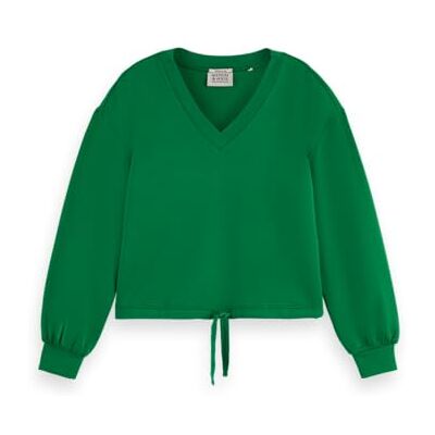 Scotch & Soda V-ringad modal sweatshirt, Ljusgrön 351, XS Scotch & Soda V-ringad modal sweatshirt, Ljusgrön 351, XS