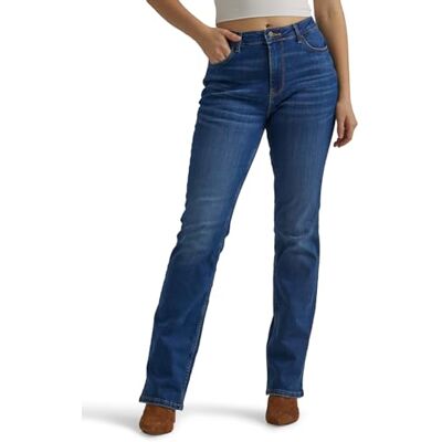 Wrangler kvinnors hög midja djärva stövlar jeans, karmosinröd, 38 x 34L Wrangler kvinnors hög midja djärva stövlar jeans, karmosinröd, 38 x 34L