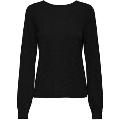 ONLY Onlcarol L/S Glitter Bow Top Box JRS, svart, S ONLY Onlcarol L/S Glitter Bow Top Box JRS, svart, S
