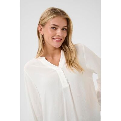 KAFFE dam Women's Blouse V-notch Neck Buttons Regular Fit Long Sleeves Hip Length Blus KAFFE dam Women's Blouse V-notch Neck Buttons Regular Fit Long Sleeves Hip Length Blus